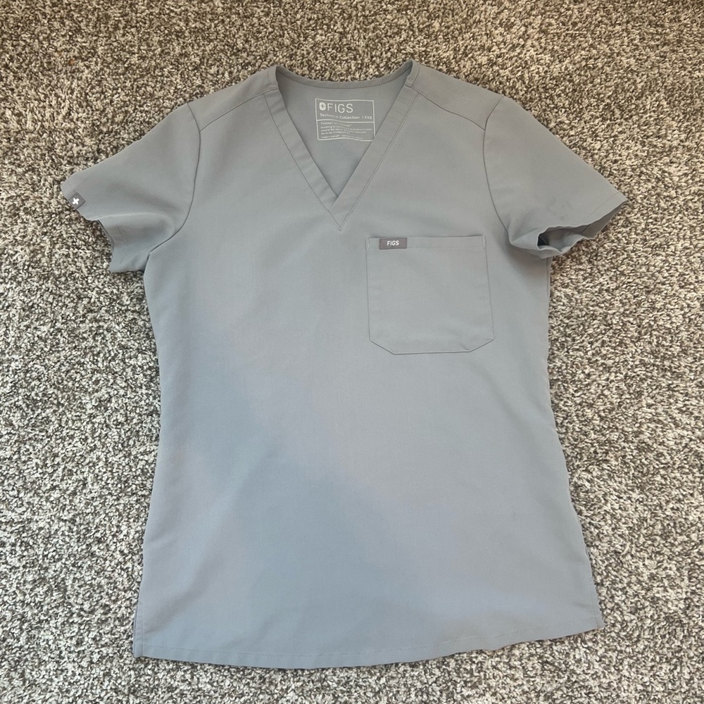 Figs Cement Catarina One-Pocket Scrub Top XXS